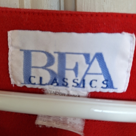 BFA Classics Tee SzM Nautical Theme Red/White Rope Tie Very Cute Heavy Cotton - Picture 3 of 7